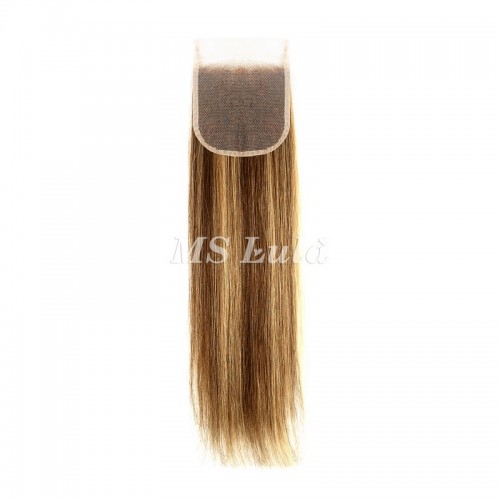 Straight #4/27 Highlight Virgin Human Hair 4x4 13x4 Transparent Lace Closure/Frontal | Human Hair Wig | Lace Front